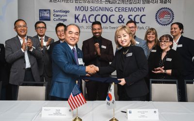 KACCOC 와 SCC (산티아고캐년칼리지) 업무협약