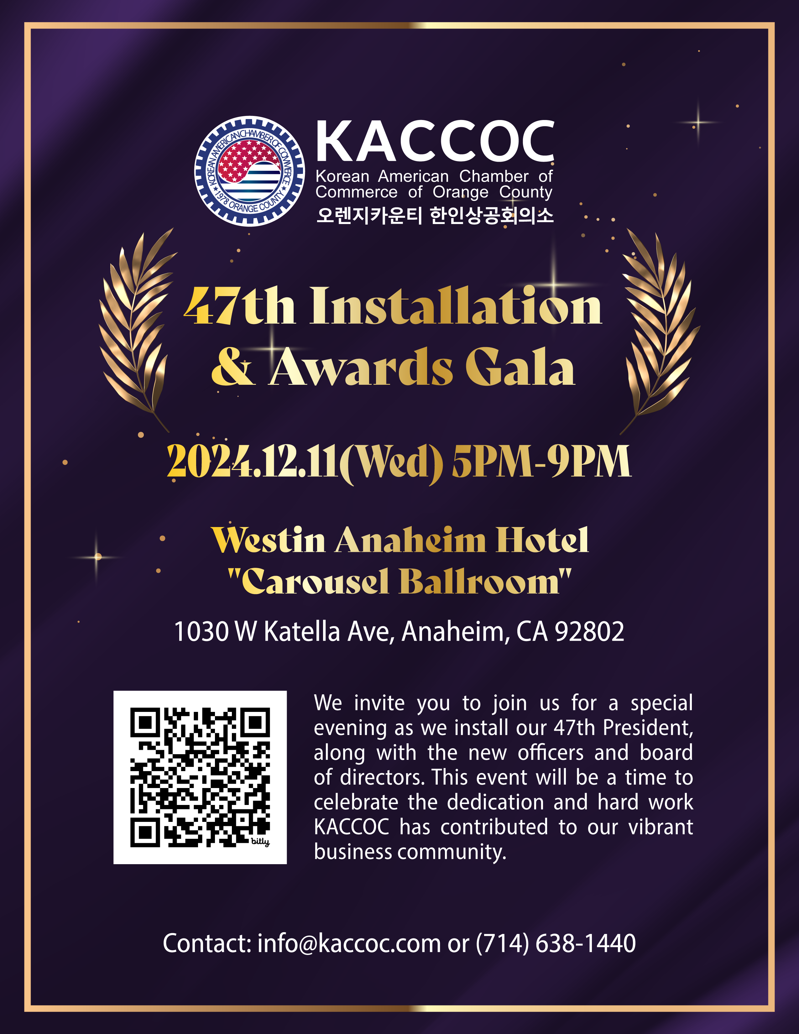 2024 KACCOC Gala-purple-flyer final 2024 KACCOC Gala Dinner